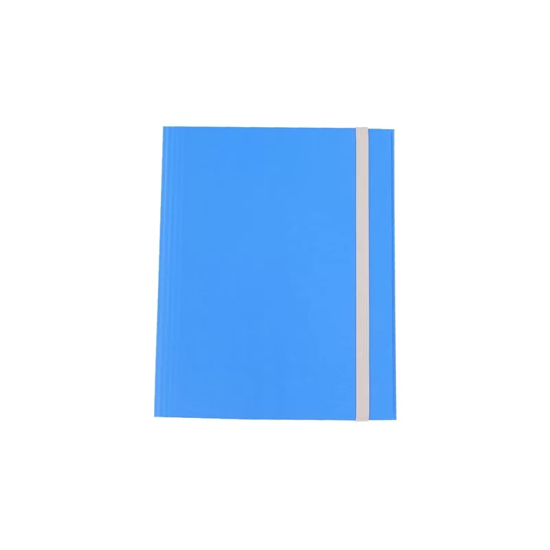 CARTELLINA 3 LEMBI C/ELASTICO FIBRONE 27X37CM azzurro 75 CDG (Conf.5)