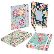 Cartella progetti con elastico 26x34cm dorso 3cm Pigna Nature Flowers (Conf.6)