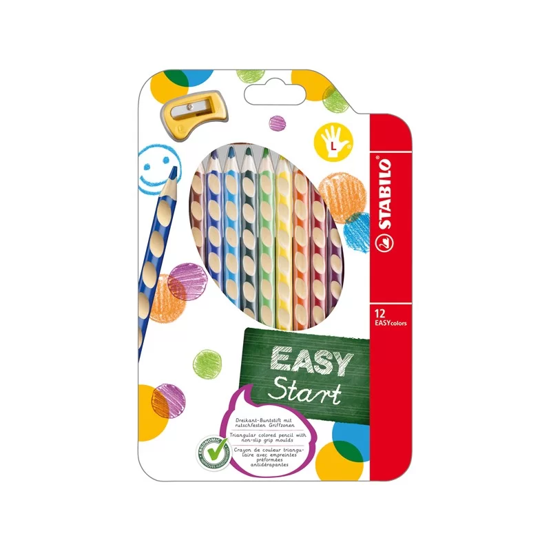 ASTUCCIO 12 PASTELLI COLORATI EASYCOLOR per mancini STABILO