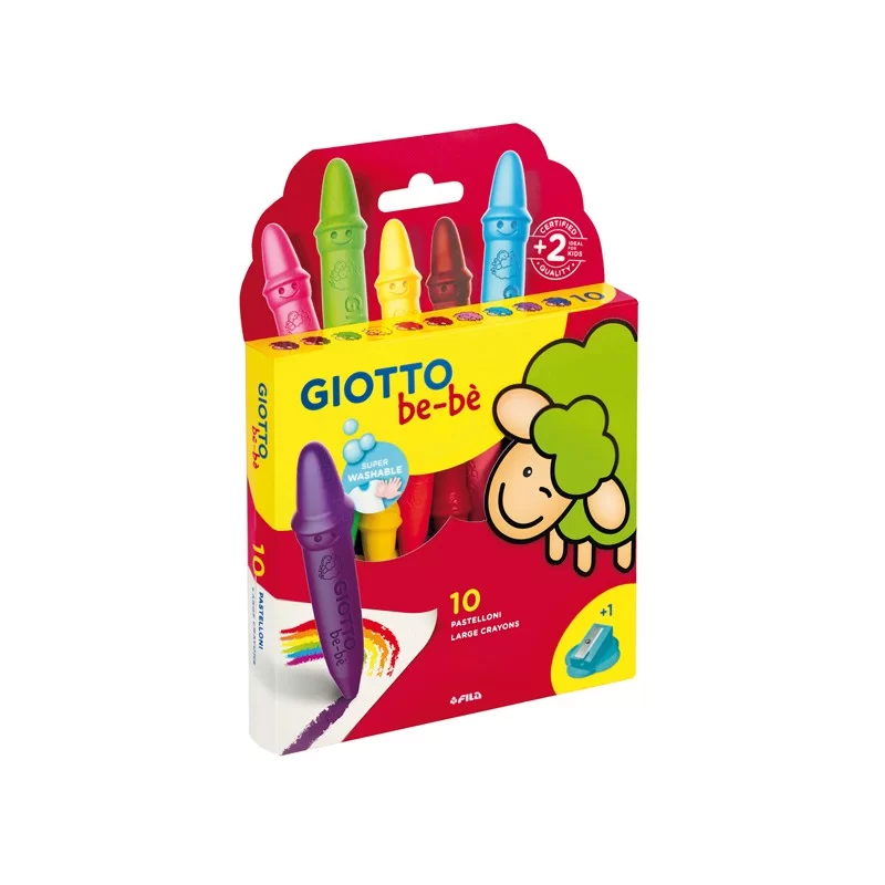 ASTUCCIO 10 SUPERPASTELLONI A CERA GIOTTO BEBE'