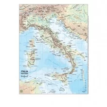 CARTA GEOGRAFICA SCOLASTICA PLASTIFICATA ITALIA 297X420MM BELLETTI (Conf.20)