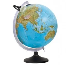 GLOBO GEOGRAFICO ILLUMINATO A RILIEVO URANIO Ø 30CM Tecnodidattica