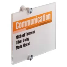 TARGA PER PORTE/PARETI CRYSTAL SIGN 210X148MM DURABLE