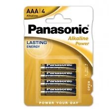 BLISTER 4 PILE MINISTILO ALKALINE AAA 1,5V PANASONIC FUORI CATALOGO