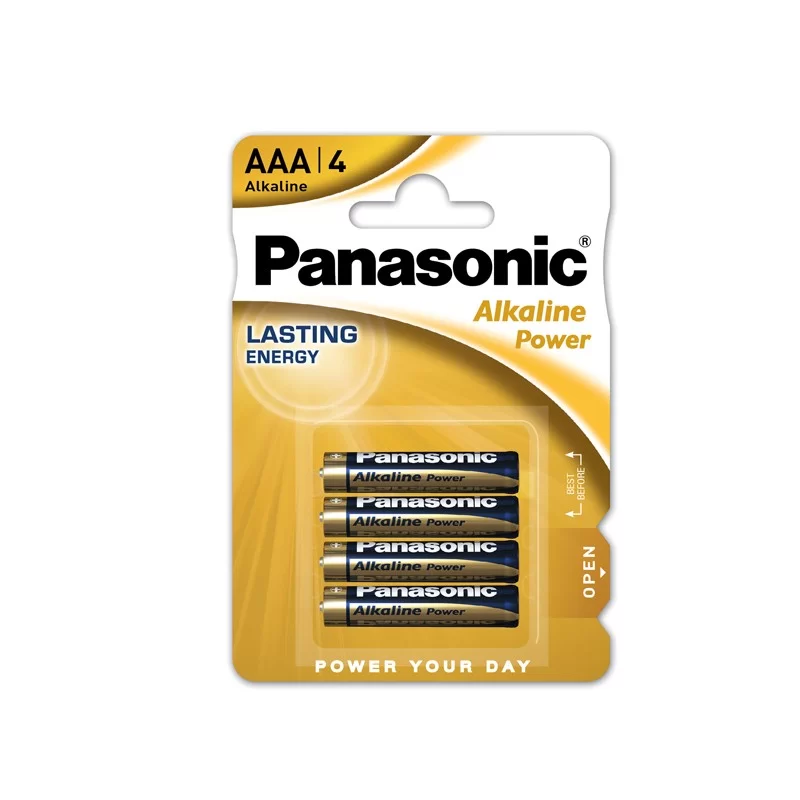 BLISTER 4 PILE MINISTILO ALKALINE AAA 1,5V PANASONIC FUORI CATALOGO