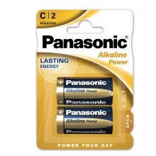 BLISTER 2 PILE MEZZATORCIA ALKALINE C 1,5V PANASONIC FUORI CATALOGO