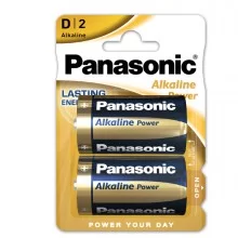 BLISTER 2 PILE TORCIA ALKALINE D 1,5V PANASONIC FUORI CATALOGO