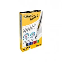 Astuccio pennarello VELLEDA 1791 punta scalpello whiteboard 4 colori BIC®