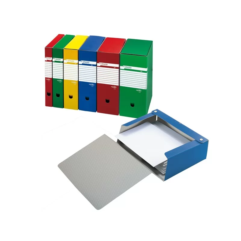 Scatola archivio Spazio 80 25x35cm dorso 8cm giallo Sei Rota
