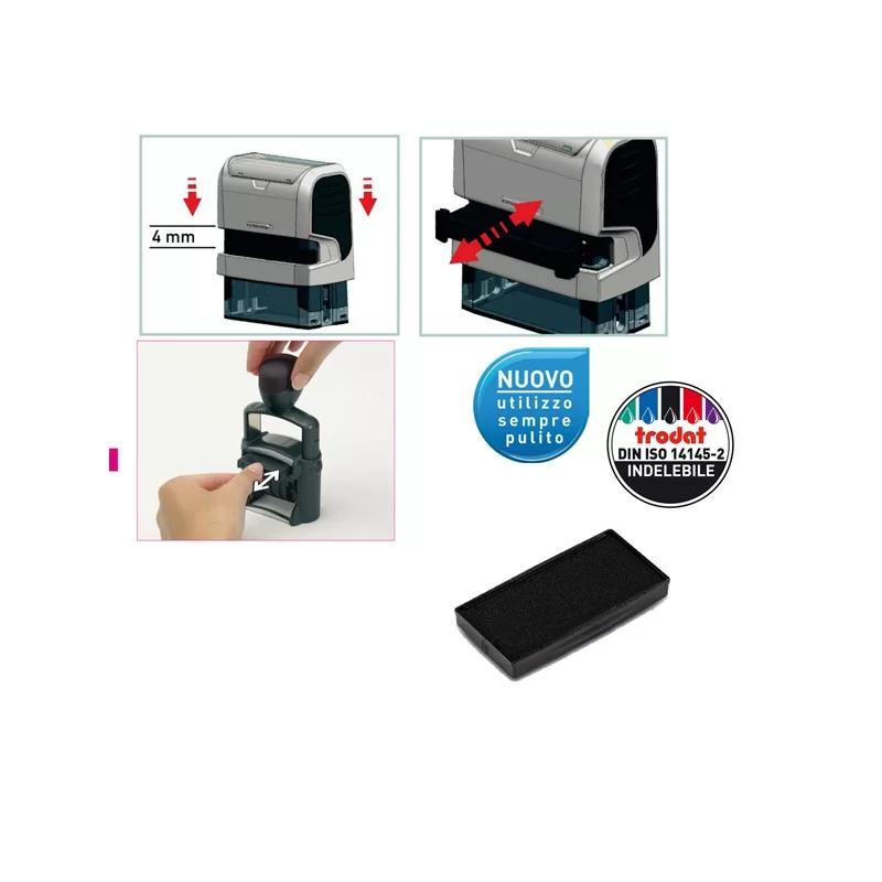 TAMPONCINO 6/5756 NERO TRODAT (Conf.5) FUORI CATALOGO