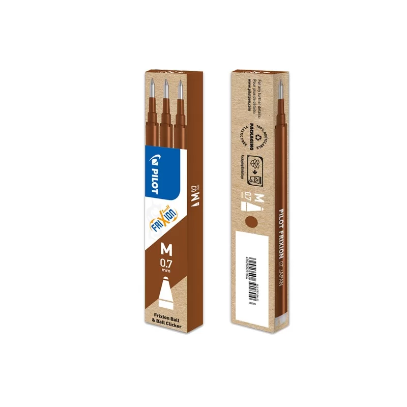 SET 3 REFILL SFERA FRIXIONball 0.7mm MARRONE PILOT
