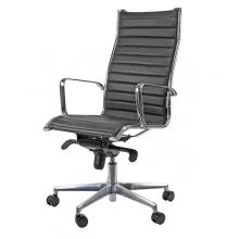 POLTRONA DIREZIONALE Pollux New PNP NERO in pelle braccioli inclusi