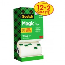 MULTI-PACK 12+2 ROTOLI SFUSI DI NASTRO Scotch® Magic™ 810 PERM. 19MMX33MT