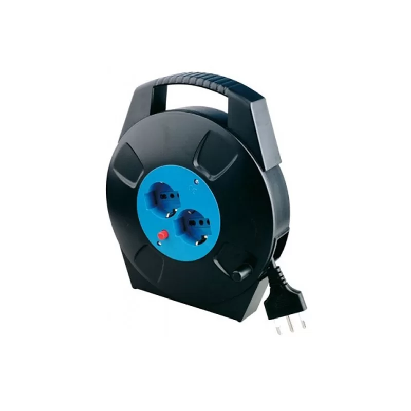 PROLUNGA CON AVVOLGICAVO 2 PRESE SCHUKO 8MT MELCHIONI