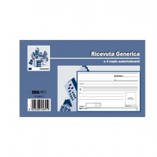 BLOCCO RICEVUTE GENERICHE 33FOGLI 3 COPIE AUTORIC. 9,9X17 E5564CT