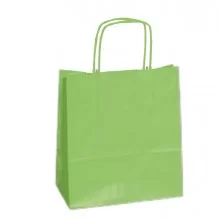 25 SHOPPERS CARTA KRAFT 36x12x41cm TWISTED verde mela FUORI CATALOGO