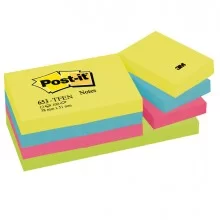 BLOCCO 100foglietti Post-it® 38x51mm 653-TFEN ENERGY 72GR ASSORTITO (Conf.12)