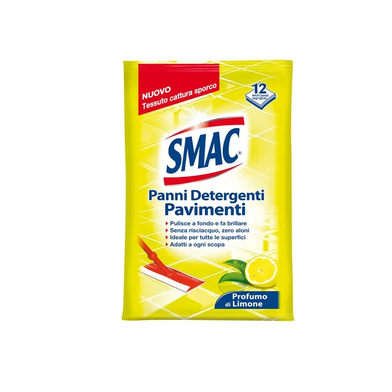 PACK 12 PANNI SMAC SYSTEM PAVIMENTI E MULTIUSO (Conf.12)