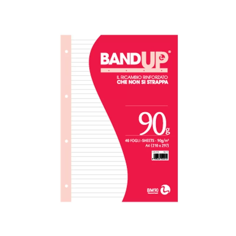 RICAMBI FORATI RINFORZATI BANDUP A4 90gr 40fg 1rigo BM FUORI CATALOGO