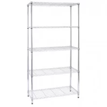 LIBRERIA 5 RIPIANI IN ACCIAIO CROMATO 36x90cm - H177cm ARCHIMEDE LIGHT