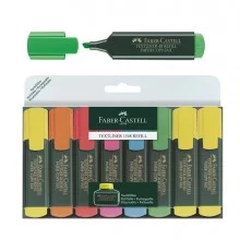 BUSTA 8 EVIDENZIATORI TEXTLINER 1548 FABER CASTELL FUORI CATALOGO