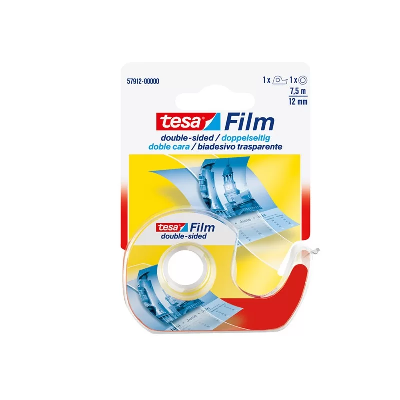 NASTRO BIADESIVO 7,5MTX12MM TRASPARENTE IN CHIOCCIOLA TESA