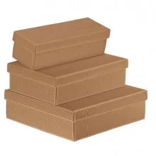 SCATOLA C/COPERCHIO L340xP185xH95mm ONDA AVANA (Conf.30)