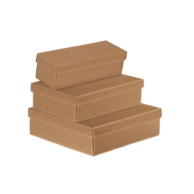 SCATOLA C/COPERCHIO L340xP185xH95mm ONDA AVANA (Conf.30)