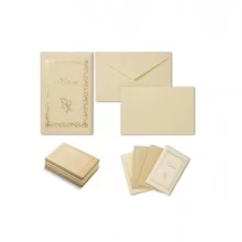 TASCHETTA 10biglietti+10buste F.to 9 9x14cm NATURA COLORI ASSORTITI (Conf.4)