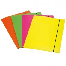 CARTELLINA 3L CON ELASTICO COLORI FLUO SHOCKING FILE (Conf.4)