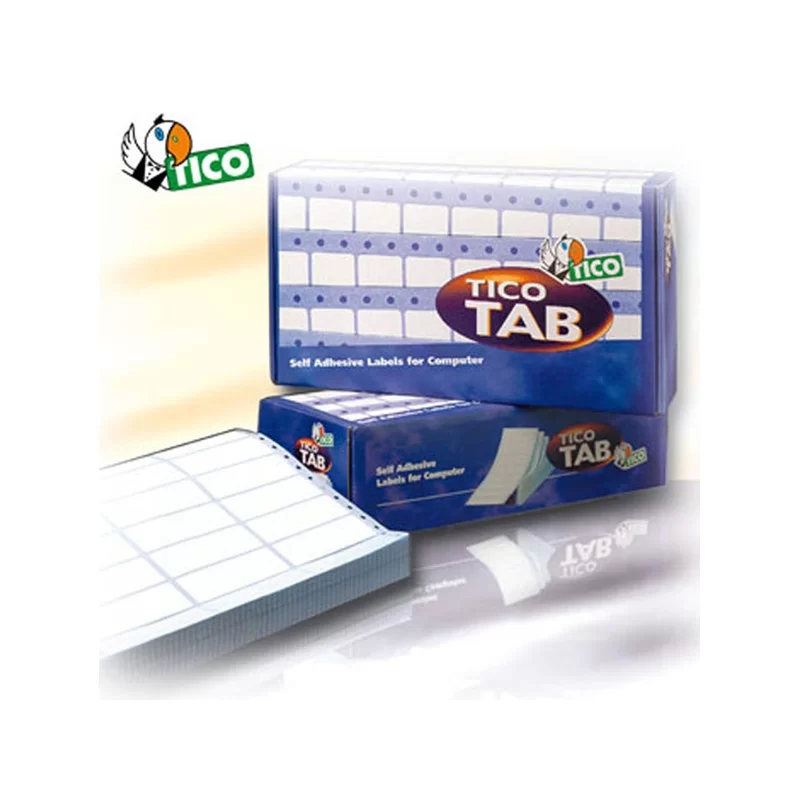 Scatola 4000 etichette adesive TAB1-0723 72x36,2mm corsia singola Tico
