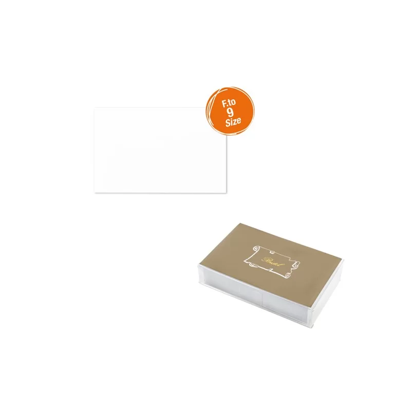 SCATOLA 100biglietti BIANCHI 240gr f.to 9 90x140mm BRISTOL SADOCH