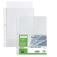 25 buste forate ATLA T 150 18x24cm liscio SEI ROTA