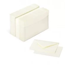 SCATOLA 100 CARTONCINI 200gr + 100 BUSTE 90gr AVORIO FORMATO 4 FAVINI