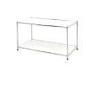 LIBRERIA 2 RIPIANI ACCIAIO/BIANCO 80x40cm - H40,5cm Easy System