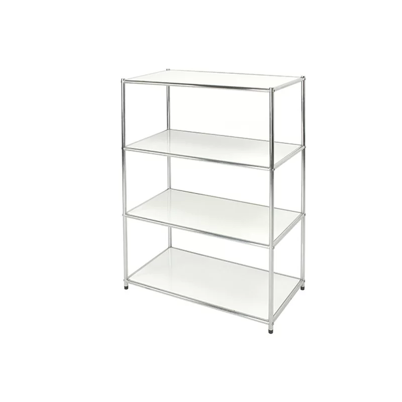 LIBRERIA 4 RIPIANI ACCIAIO/BIANCO 80x40cm - H120cm Easy System