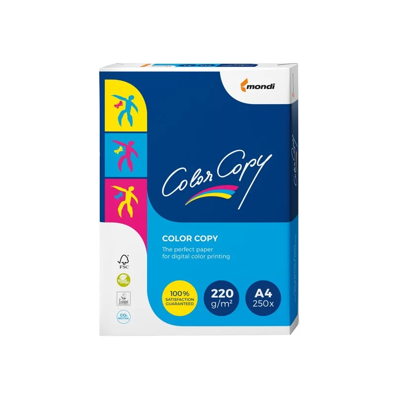 CARTA BIANCA COLOR COPY A4 210x297mm 220gr 250fg MONDI