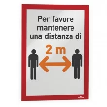 Cornice espositiva adesiva Duraframe® A4 21x29,7cm rosso DURABLE (Conf.2)