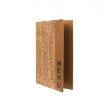 PORTA MENU' A4-24x34cm SUGHERO DESIGN con 1 INSERTO DOPPIO