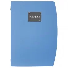 PORTA MENU' A4-24x34cm BLU RIO con 1 INSERTO DOPPIO