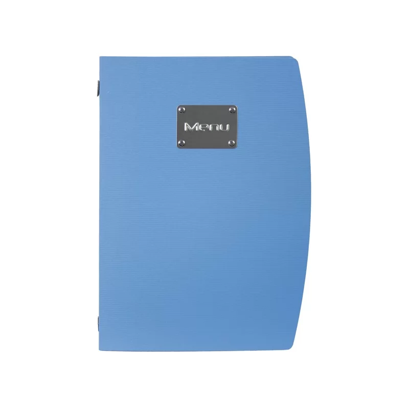 PORTA MENU' A4-24x34cm BLU RIO con 1 INSERTO DOPPIO