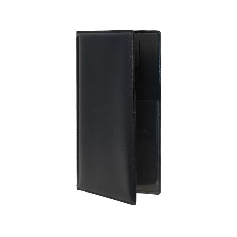 PORTACONTO 23,7x12,5cm NERO in PVC BASIC con 4+2 BUSTE FISSE