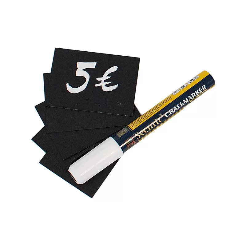 Set 20 TAG nere 5,2x7,4cm (A8) Securit