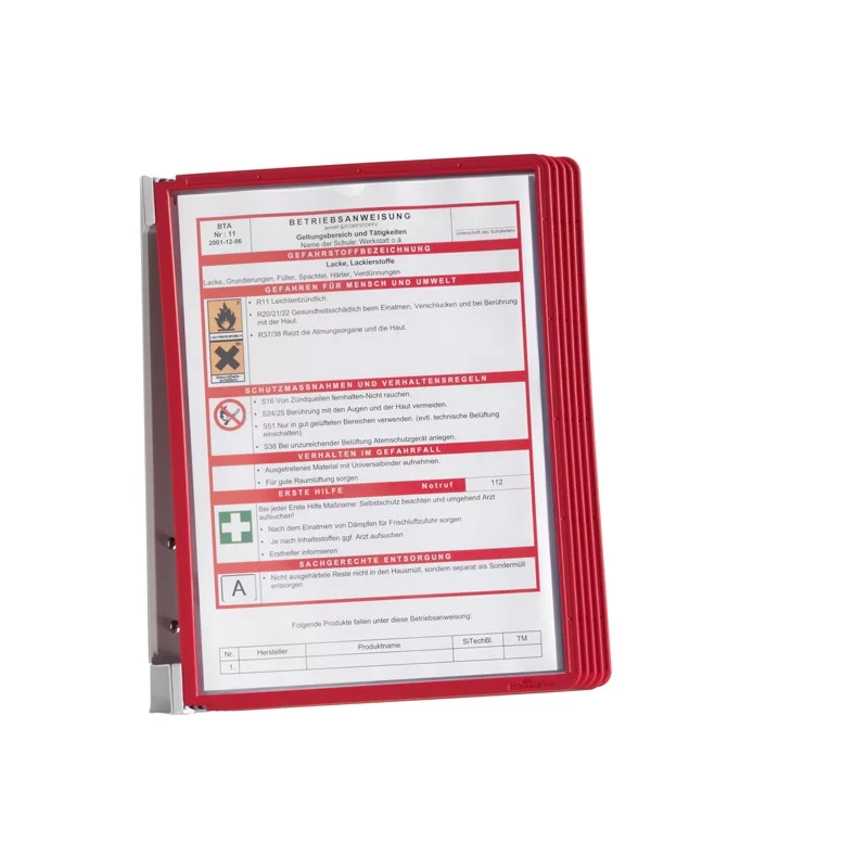 LEGGIO DA MURO VARIO WALL 5 - 5 pannelli ROSSO DURABLE