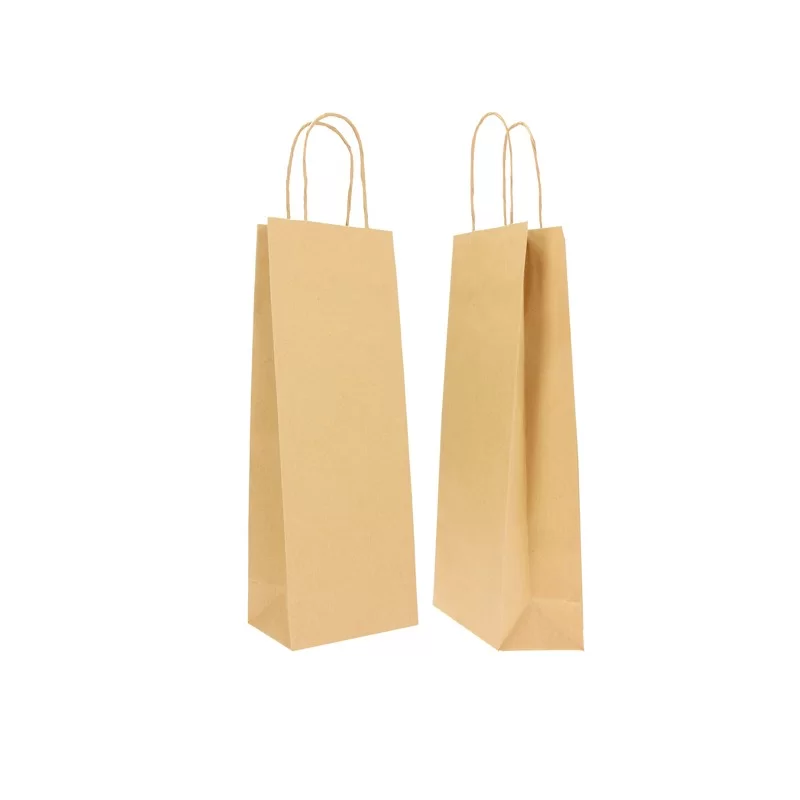 20 SHOPPERS CARTA BIOKRAFT 14X9X38CM PORTABOTTIGLIE AVANA