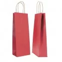 20 SHOPPERS CARTA BIOKRAFT 14X9X38CM PORTABOTTIGLIE ROSSO