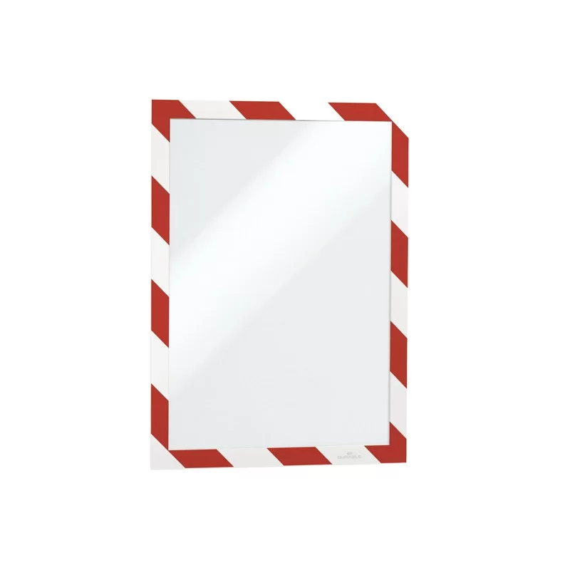 Cornice adesiva Duraframe® Security A4 21x29,7cm rosso-bianco DURABLE (Conf.2)