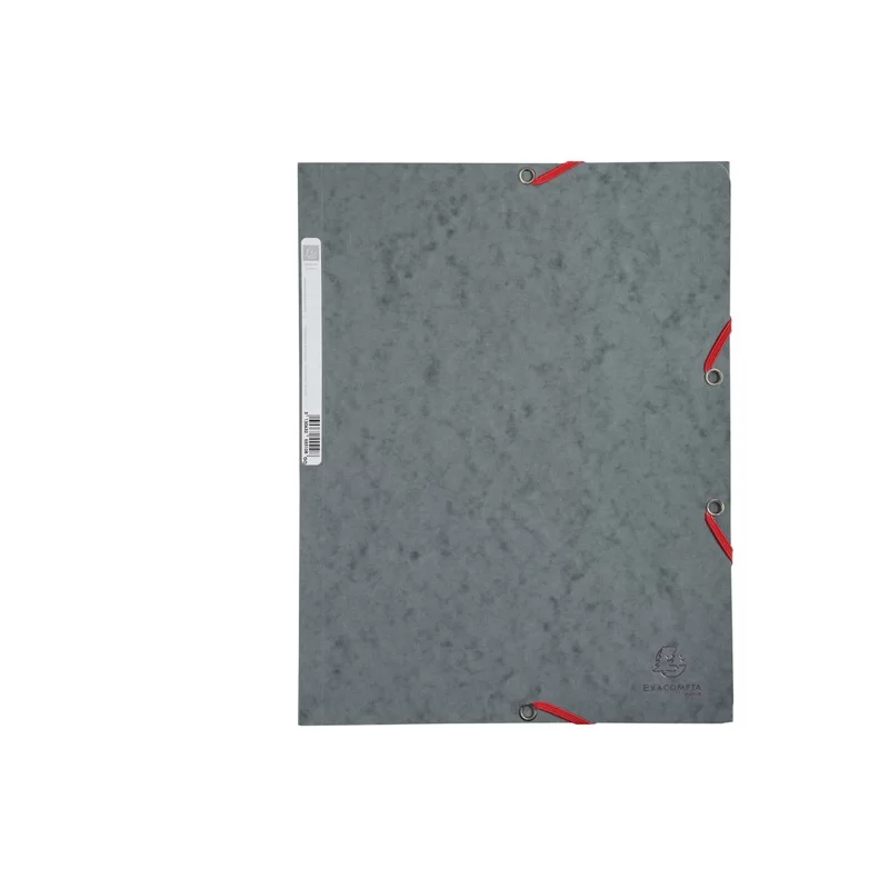 CARTELLA CON ELASTICO 24x32CM GRIGIO CARTONCINO LUSTRE' 425gr (Conf.25)