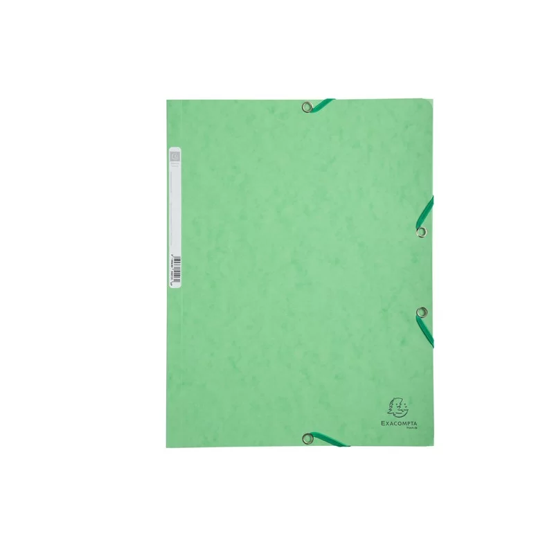 CARTELLA CON ELASTICO 24x32CM VERDE TIGLIO CARTONCINO LUSTRE' 425gr (Conf.25)