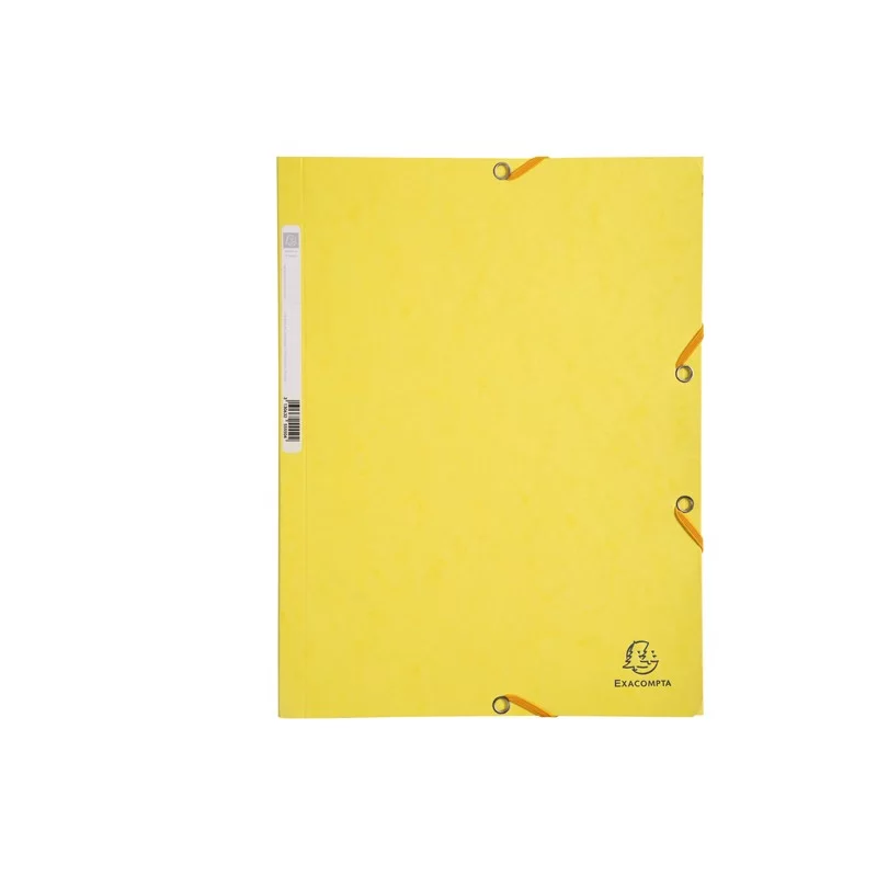 CARTELLA CON ELASTICO 24x32CM GIALLO LIMONE CARTONCINO LUSTRE' 425gr (Conf.25)